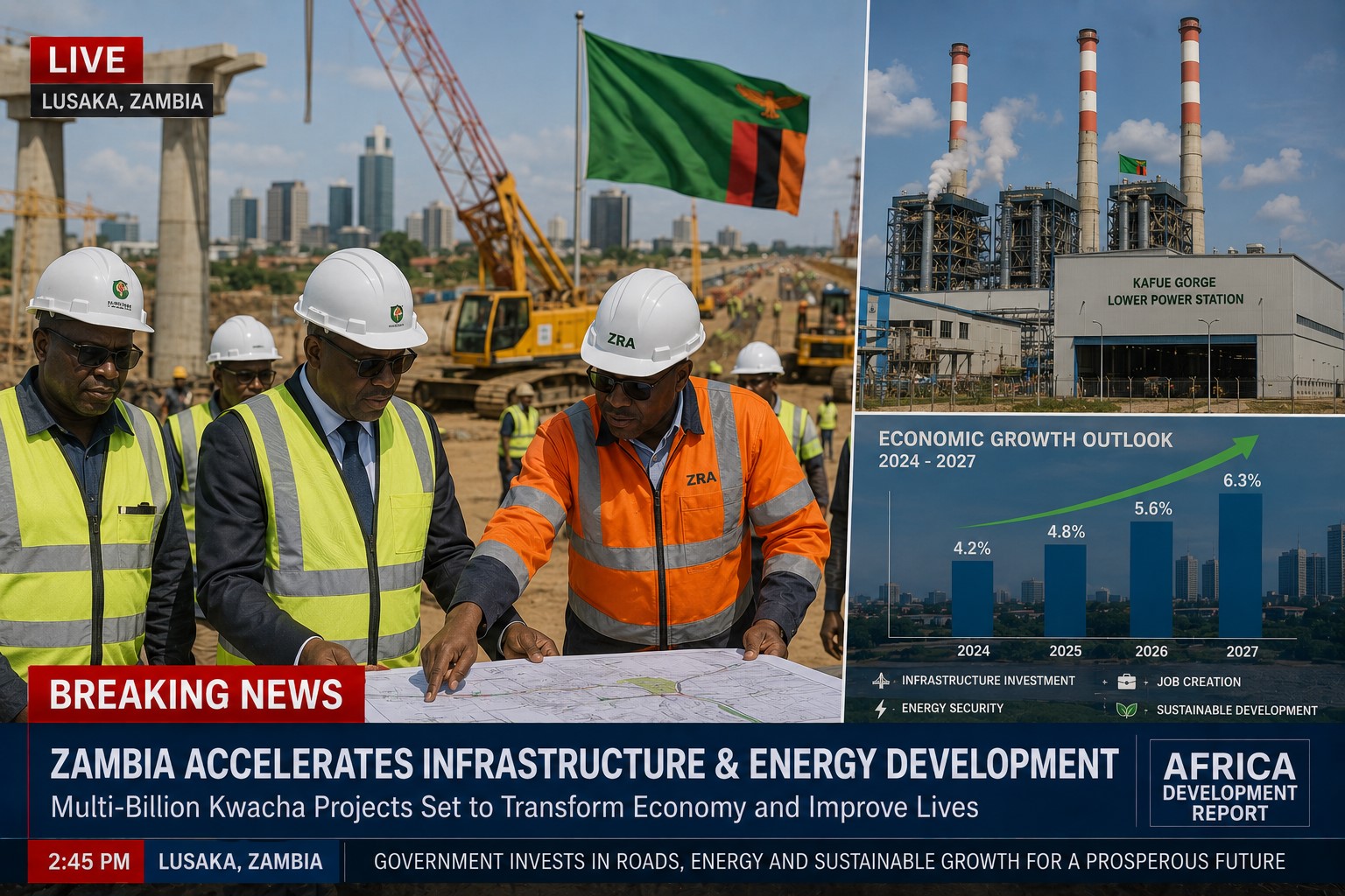 Breaking: Zambia Expands Infrastructure and Energy Investments to Drive Development