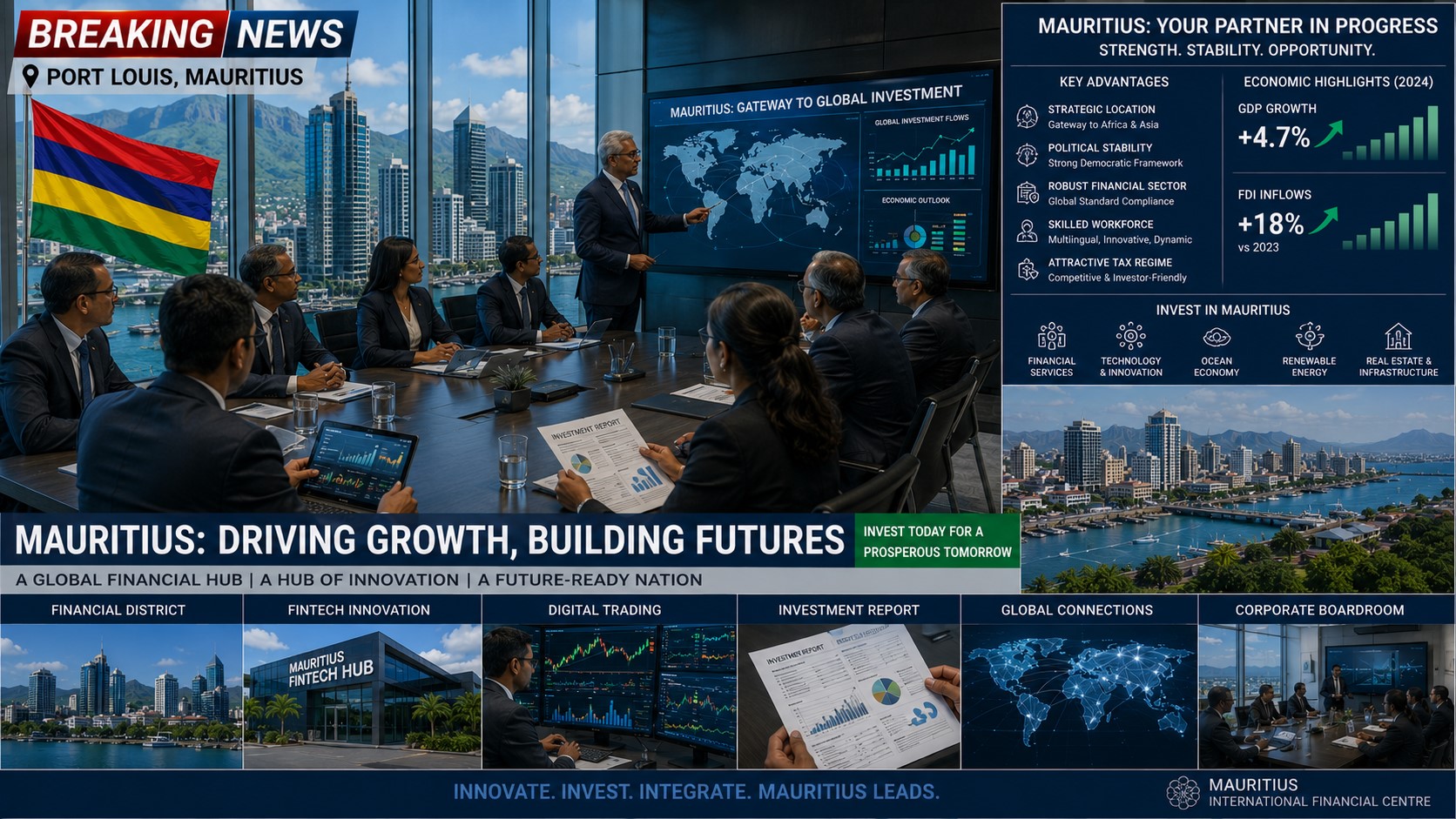 Mauritius Expands Financial Services Industry to Boost Economic Growth