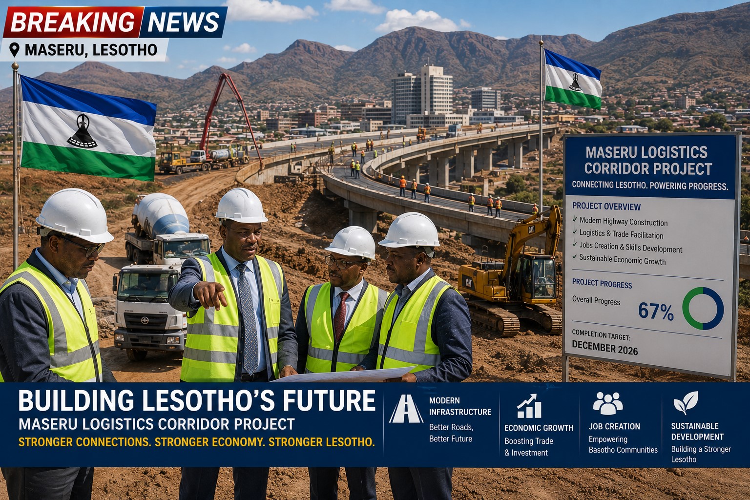 Breaking: Lesotho Accelerates Infrastructure Expansion to Drive National Development
