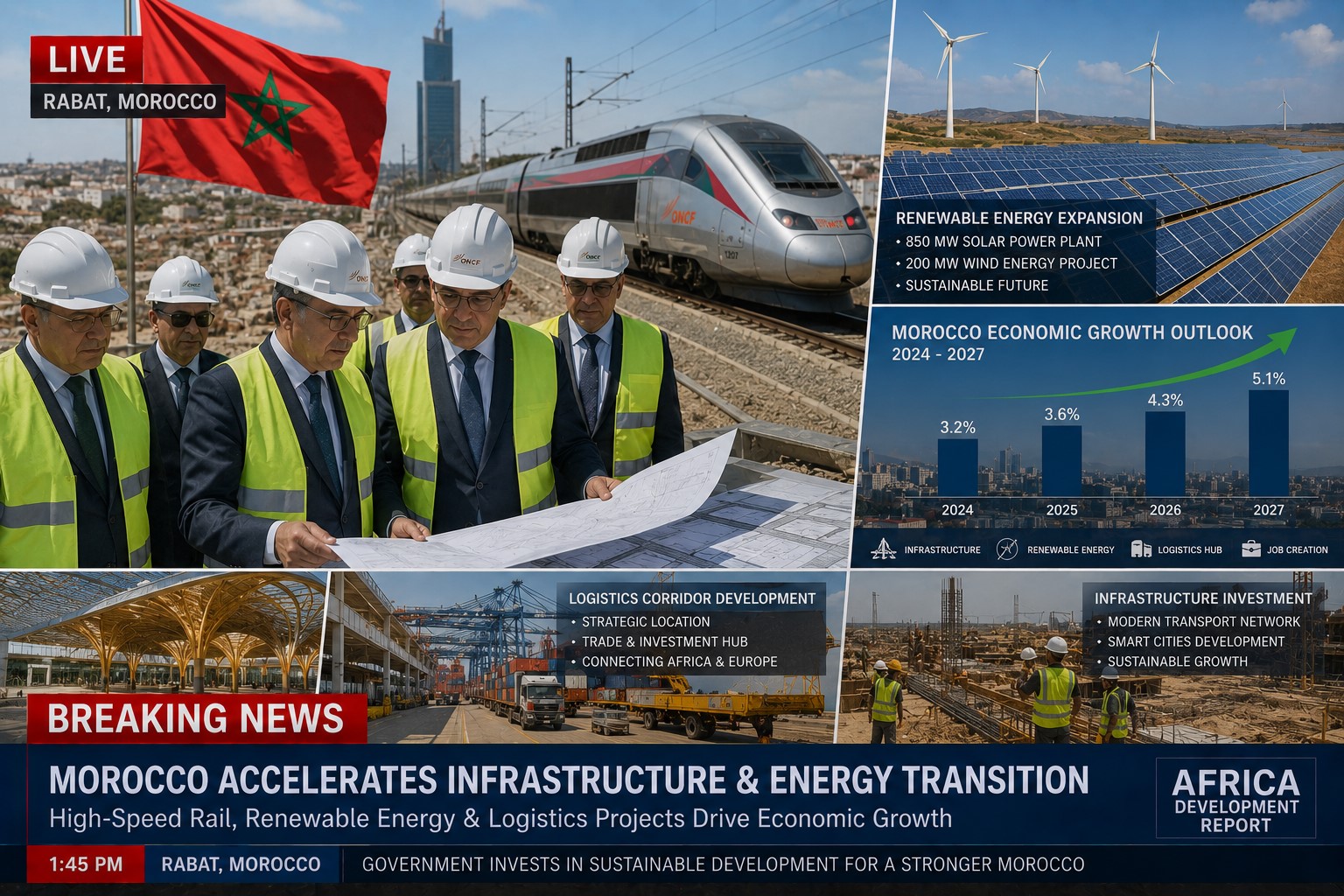 Breaking: Morocco Expands Infrastructure and Renewable Energy Development Drive