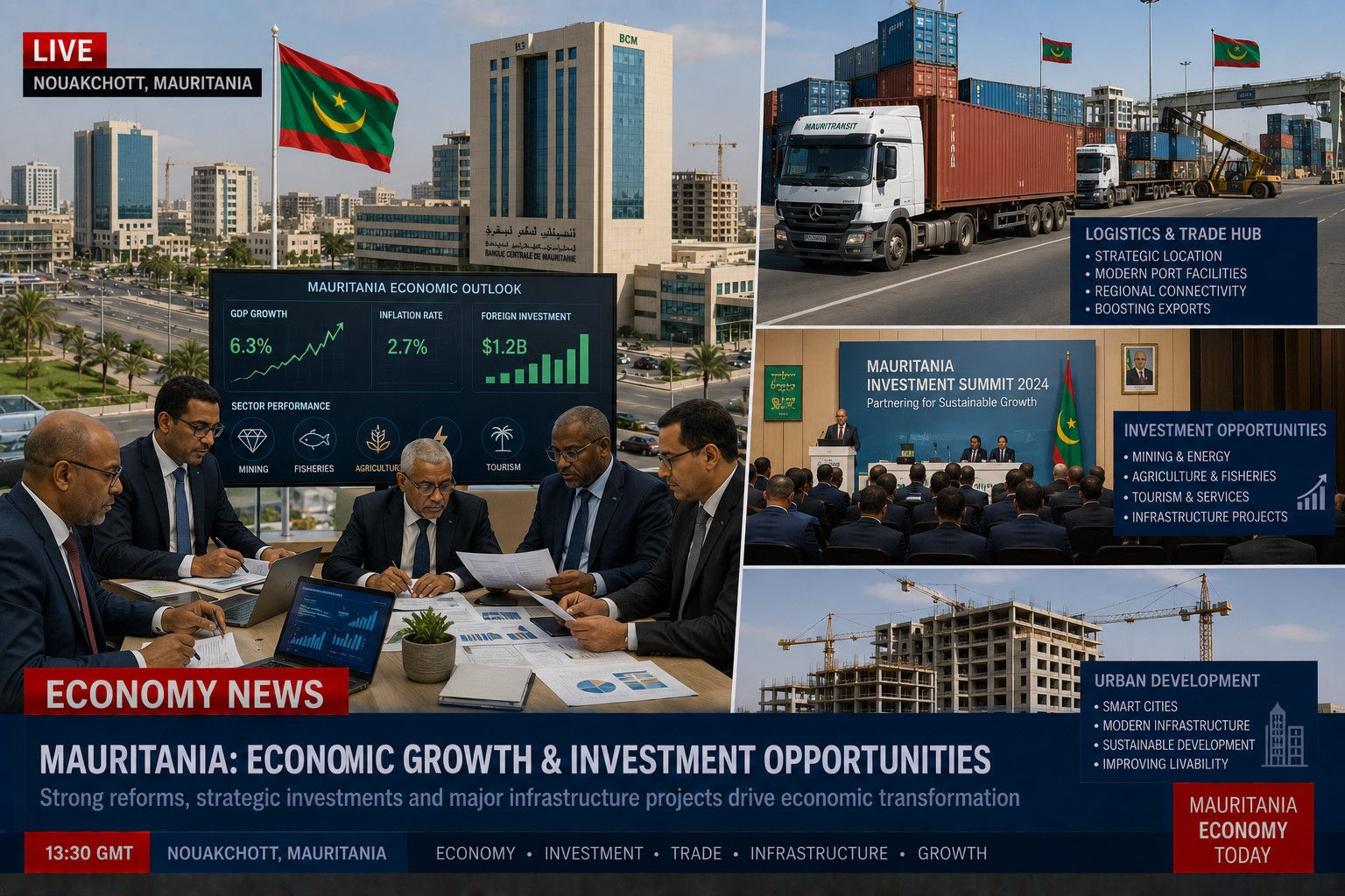 Mauritania Strengthens Economic Growth Through Diversification and Investment