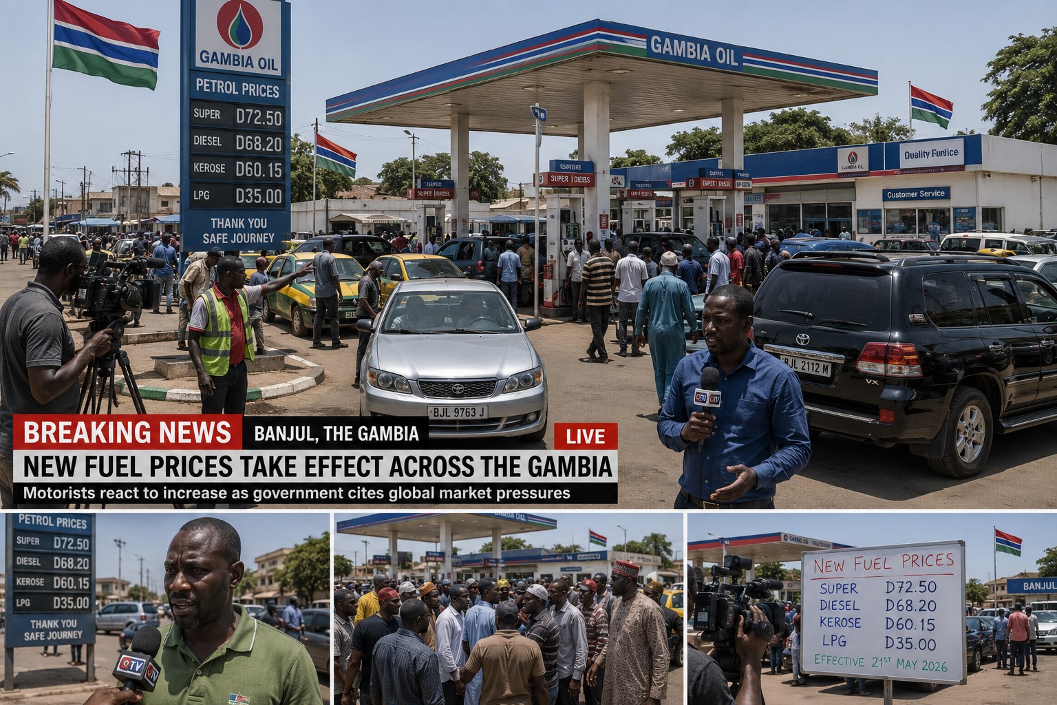 BREAKING: The Gambia Cuts Fuel Prices as New Rates Take Effect Nationwide