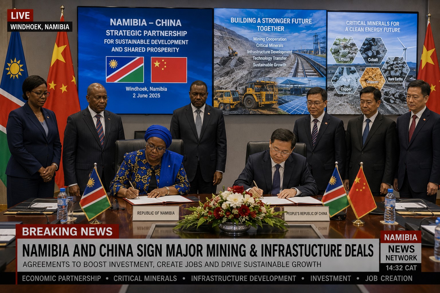 BREAKING: Namibia Secures Major China Deals on Infrastructure, Energy and Critical Minerals