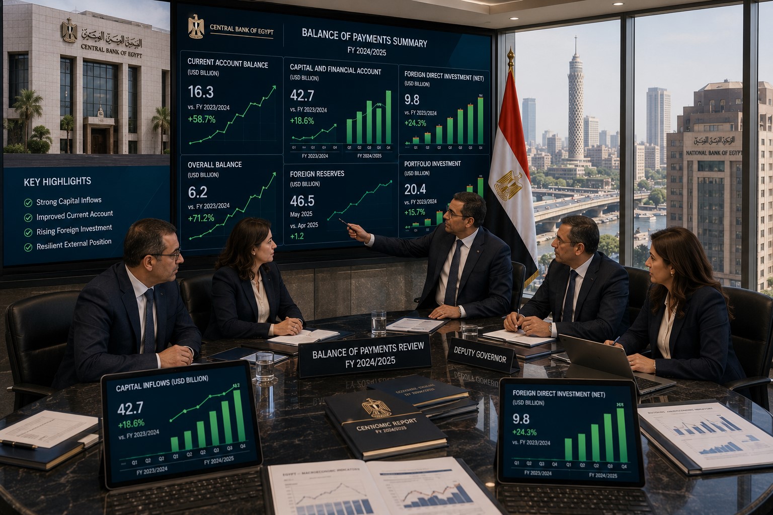 Egypt’s External Accounts Show Resilience as Balance-of-Payments Deficit Narrows