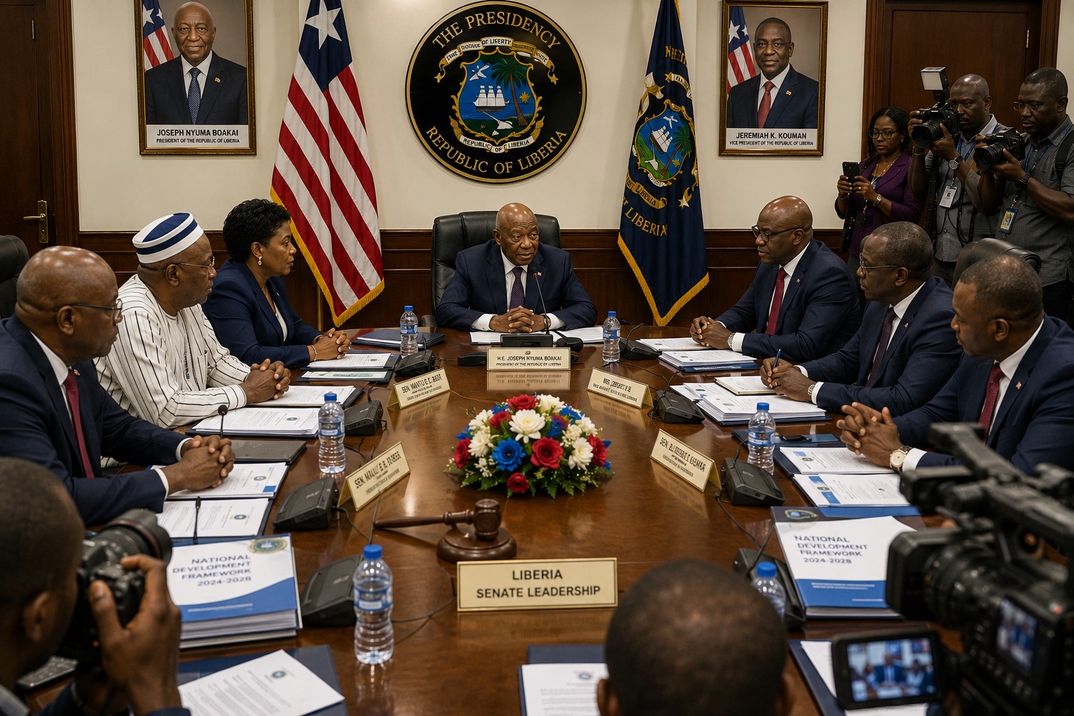 President Boakai Strengthens Executive-Senate Cooperation on Liberia’s National Priorities