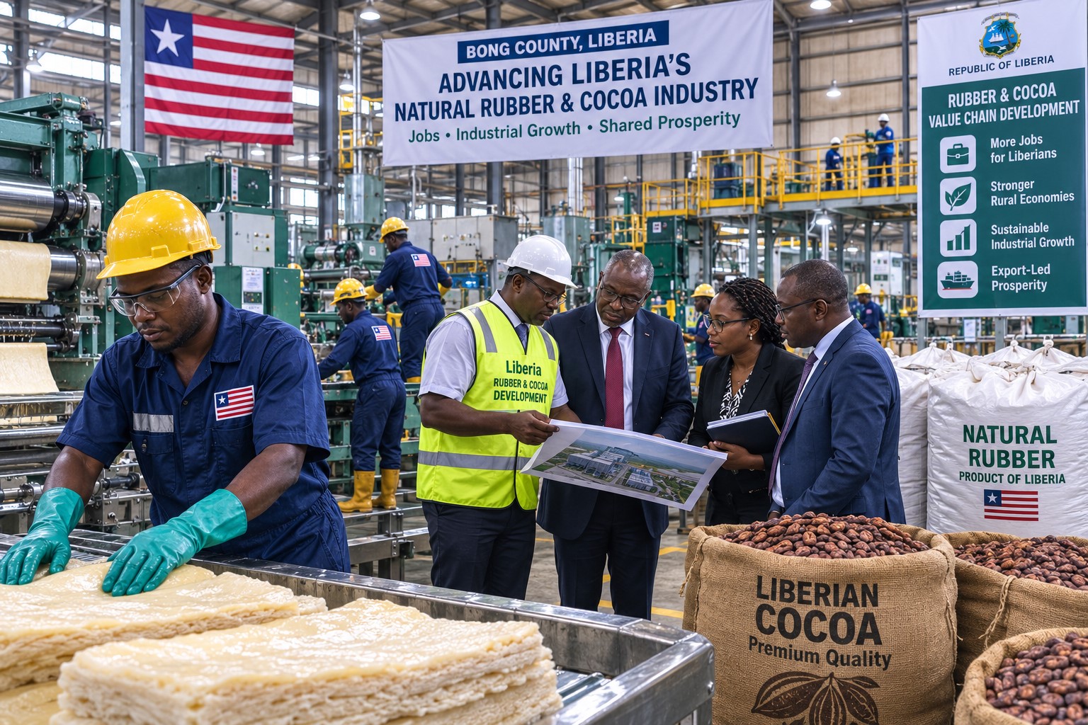 Liberia Advances $18 Million Rubber Processing Investment to Boost Manufacturing