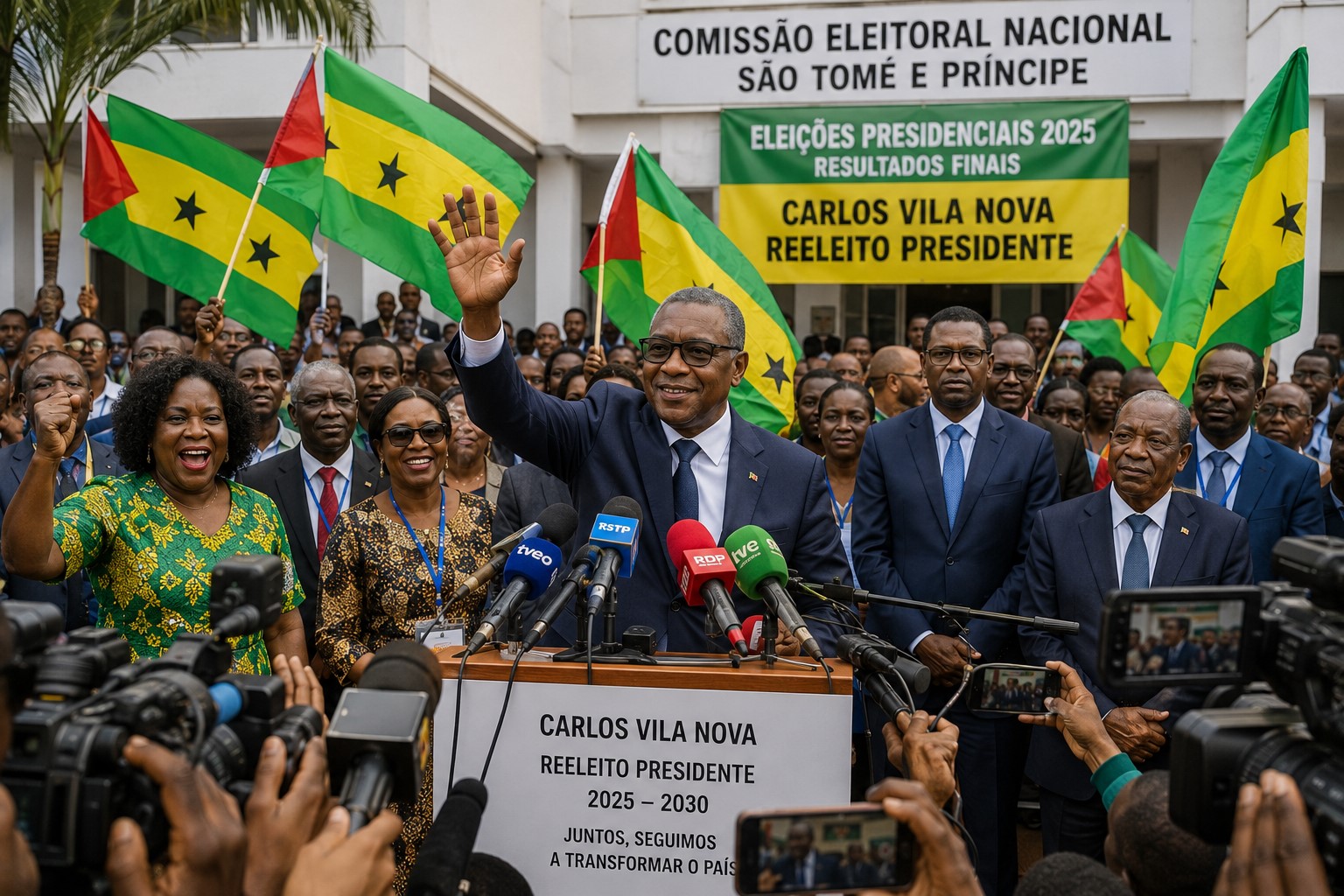 BREAKING: Carlos Vila Nova Wins Second Presidential Term in São Tomé and Príncipe
