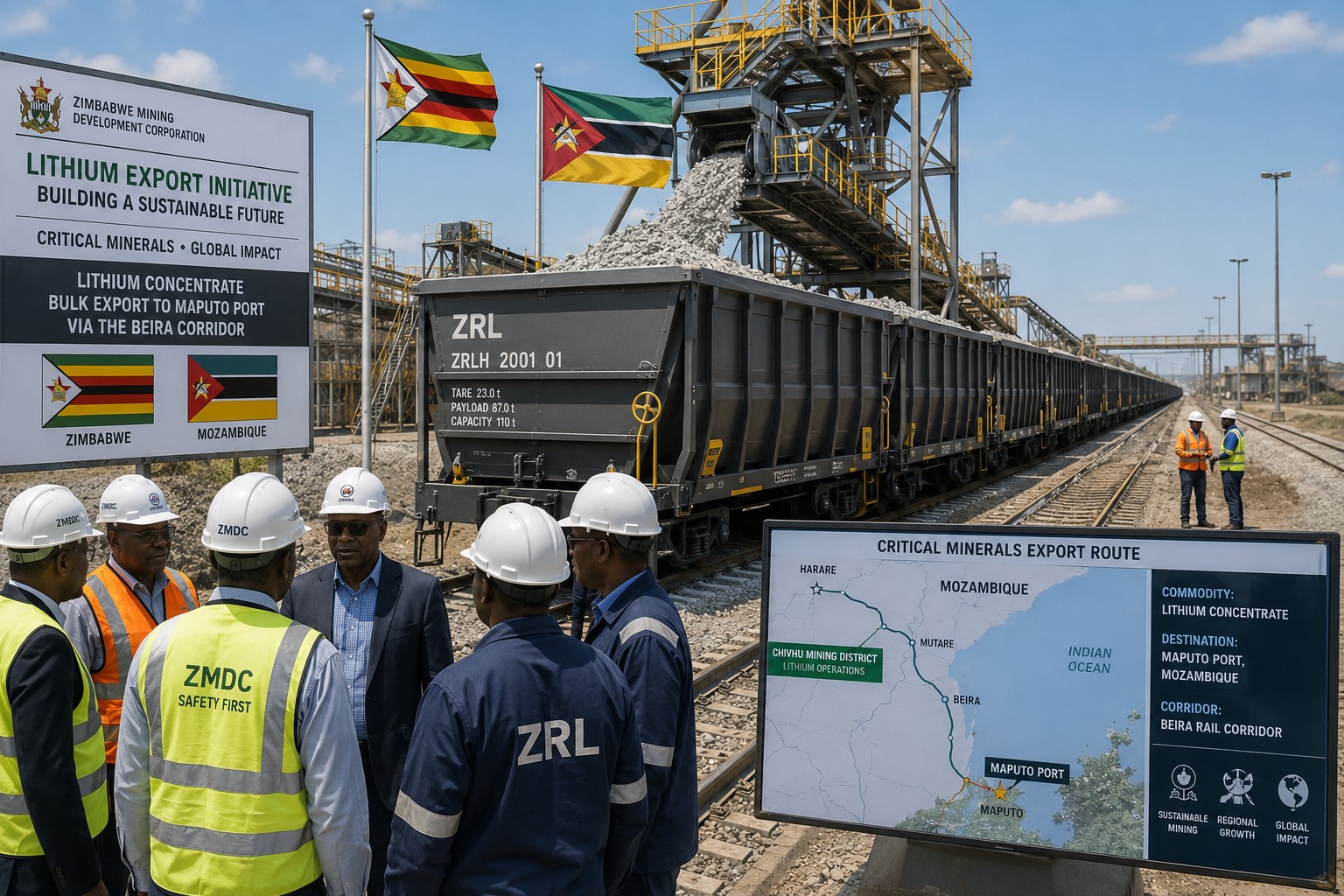 Zimbabwe Expands Lithium Export Logistics With New Rail Route to Maputo
