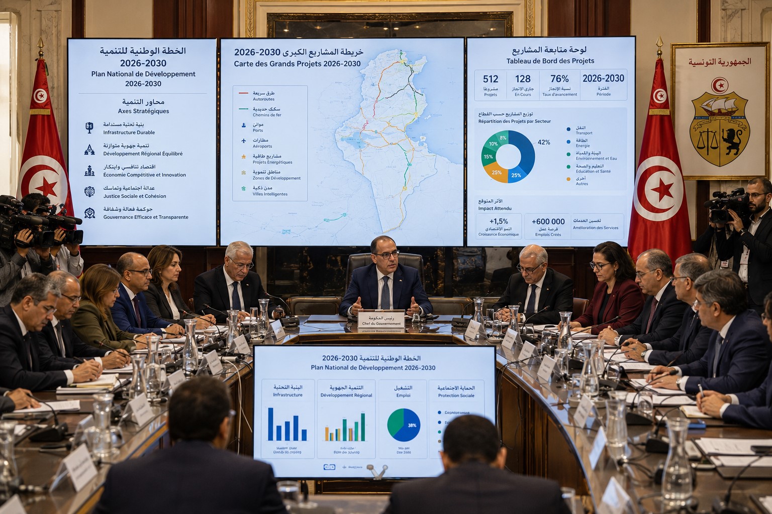 Tunisia Government Accelerates Public Projects Ahead of Major 2026–2030 Reform Plan