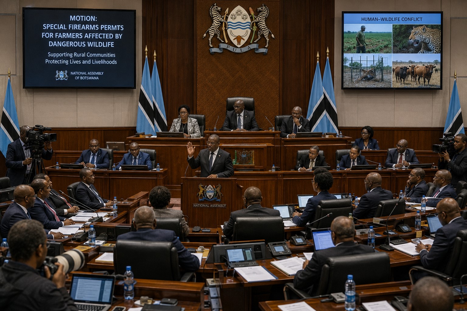 Botswana Parliament Adopts Motion on Special Firearms Permits for Farmers Facing Wildlife Threats