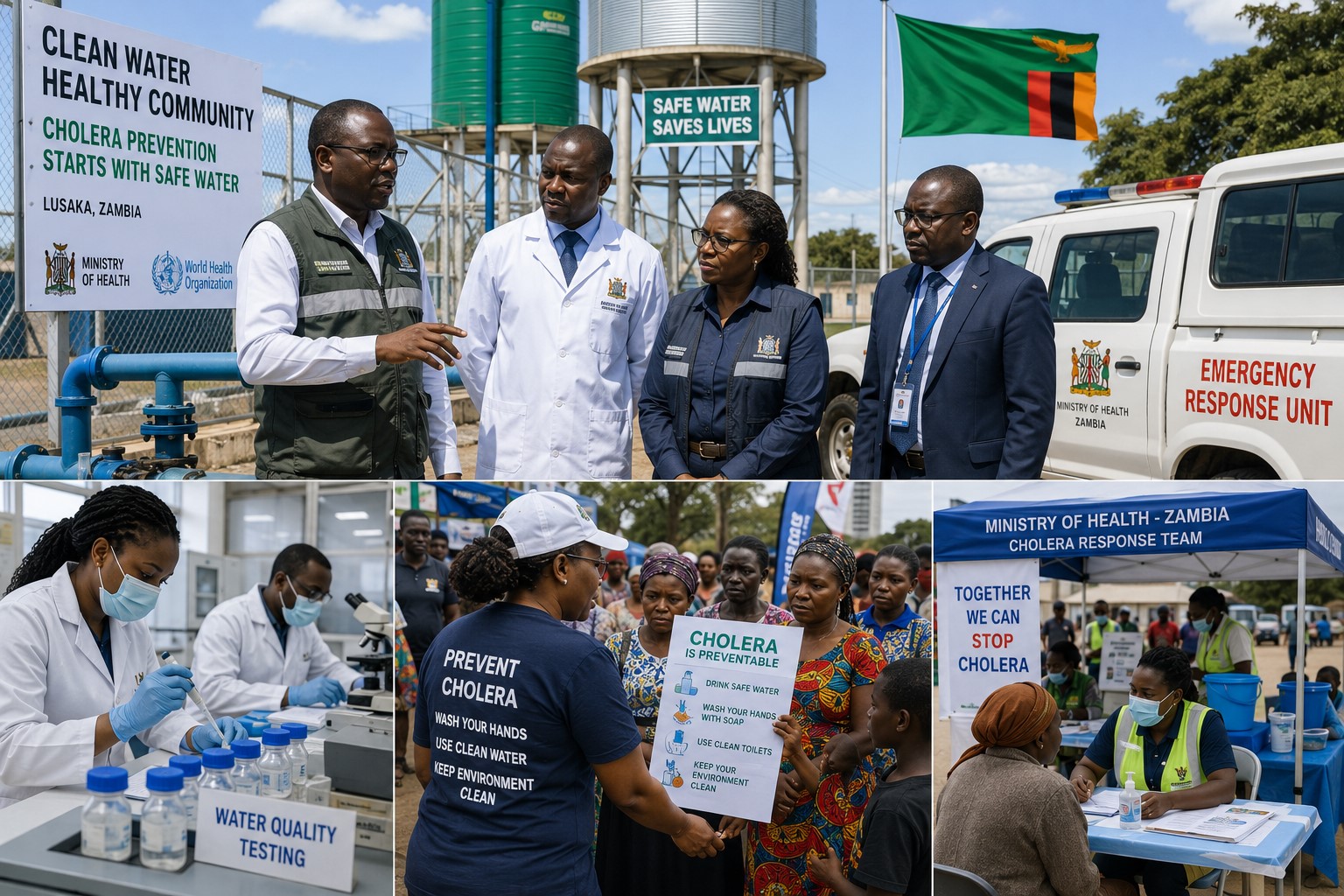 BREAKING: Zambia Intensifies Nationwide Cholera Preparedness Ahead of Rainy Season