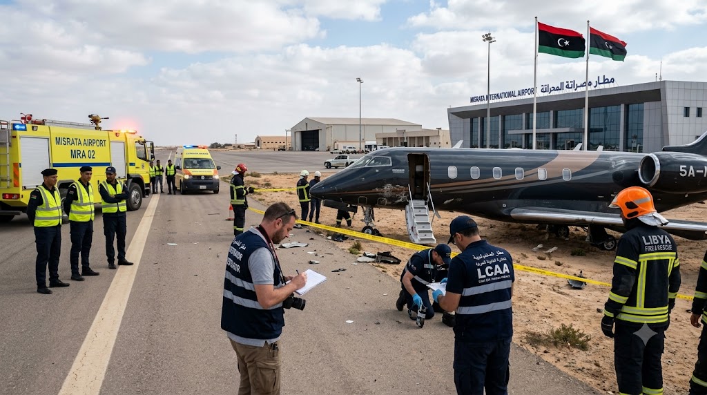 Libya Breaking: Two Pilots Detained After Misrata Airport Jet Crash Investigation